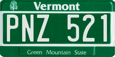 VT license plate PNZ521