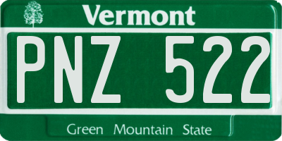 VT license plate PNZ522