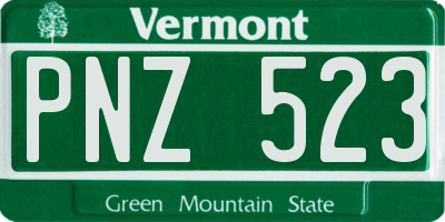 VT license plate PNZ523