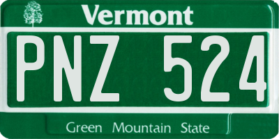 VT license plate PNZ524