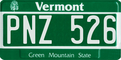 VT license plate PNZ526