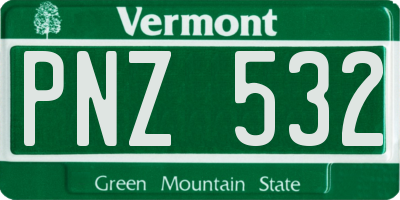 VT license plate PNZ532