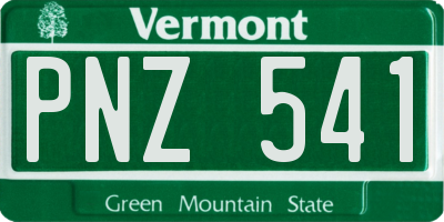 VT license plate PNZ541