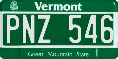 VT license plate PNZ546