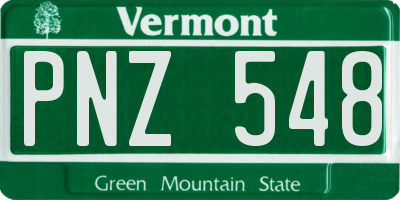 VT license plate PNZ548