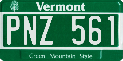 VT license plate PNZ561