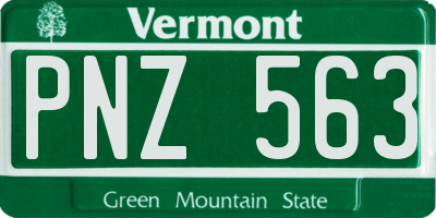 VT license plate PNZ563
