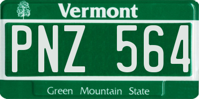VT license plate PNZ564