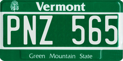 VT license plate PNZ565