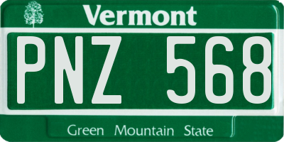 VT license plate PNZ568
