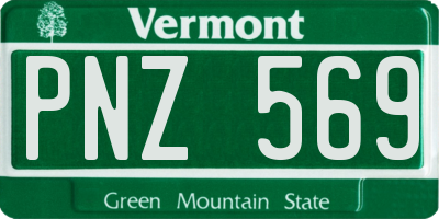 VT license plate PNZ569