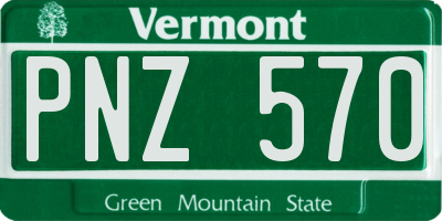 VT license plate PNZ570
