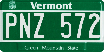 VT license plate PNZ572