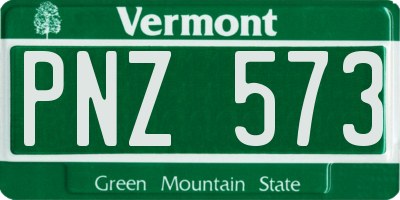 VT license plate PNZ573