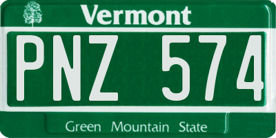 VT license plate PNZ574