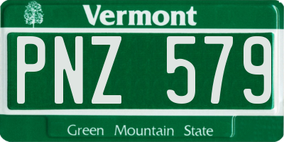 VT license plate PNZ579