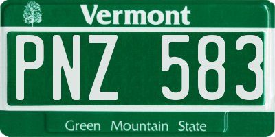 VT license plate PNZ583