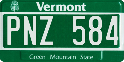VT license plate PNZ584