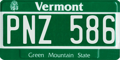 VT license plate PNZ586