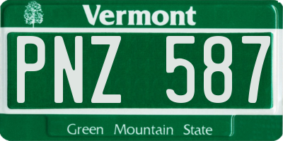 VT license plate PNZ587