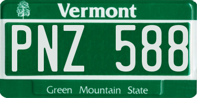 VT license plate PNZ588