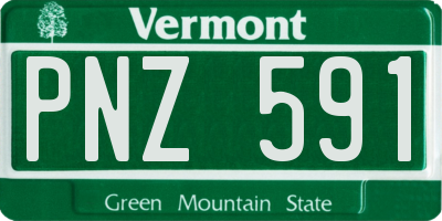 VT license plate PNZ591