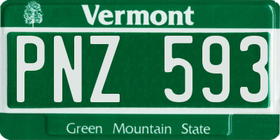 VT license plate PNZ593