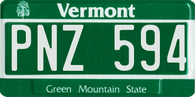 VT license plate PNZ594