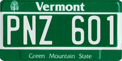 VT license plate PNZ601