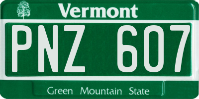 VT license plate PNZ607