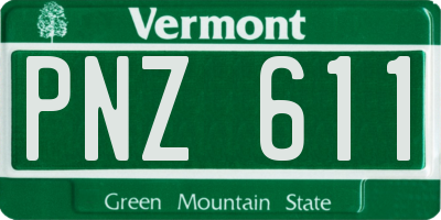 VT license plate PNZ611