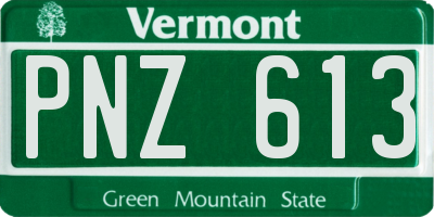 VT license plate PNZ613