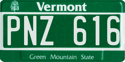 VT license plate PNZ616