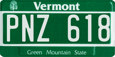 VT license plate PNZ618