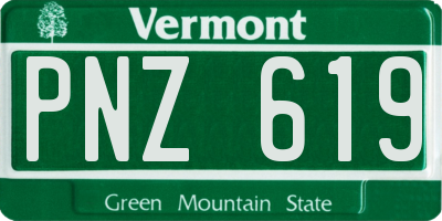 VT license plate PNZ619