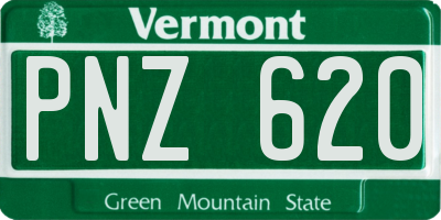 VT license plate PNZ620