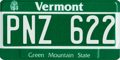 VT license plate PNZ622