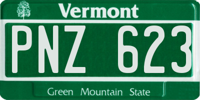 VT license plate PNZ623
