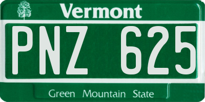 VT license plate PNZ625