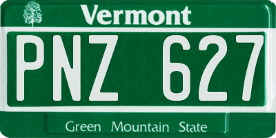 VT license plate PNZ627