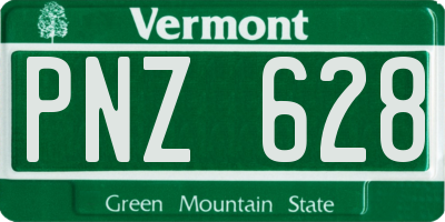 VT license plate PNZ628