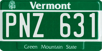 VT license plate PNZ631