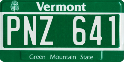 VT license plate PNZ641