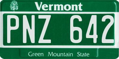 VT license plate PNZ642