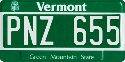 VT license plate PNZ655