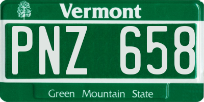 VT license plate PNZ658