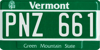 VT license plate PNZ661