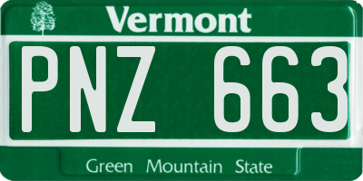 VT license plate PNZ663