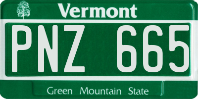 VT license plate PNZ665