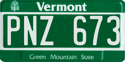 VT license plate PNZ673